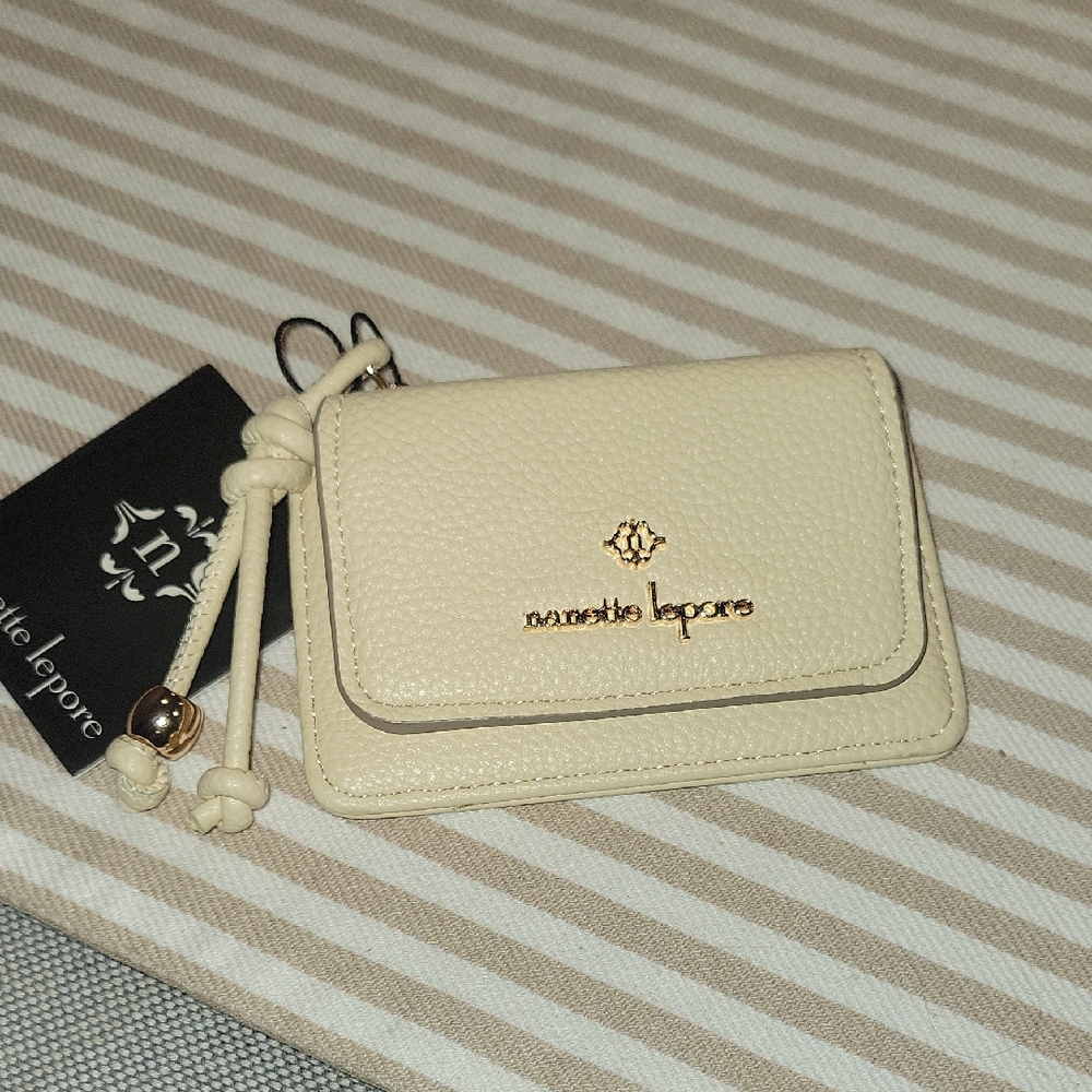 Nanette Lepore Cream Leather Wallet